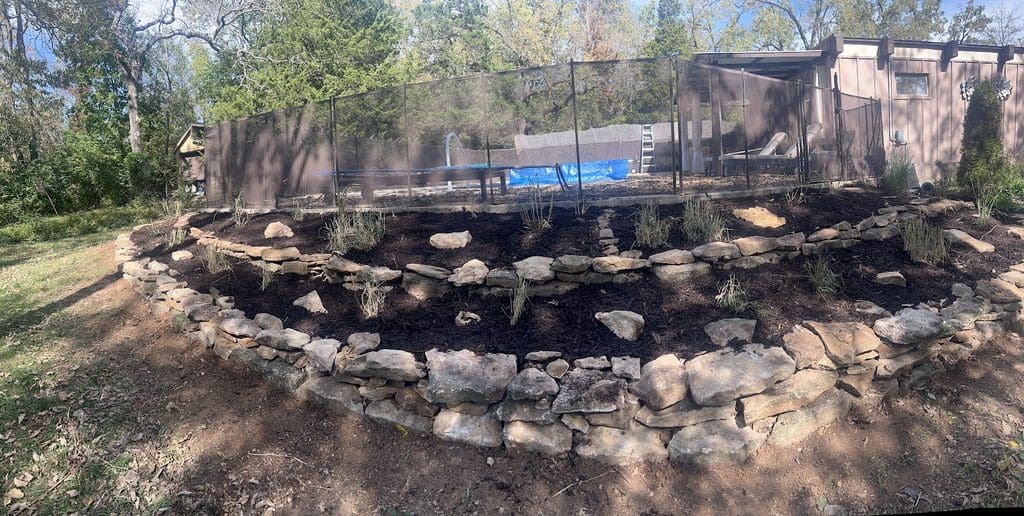 Panoramic photo of entire slope redone