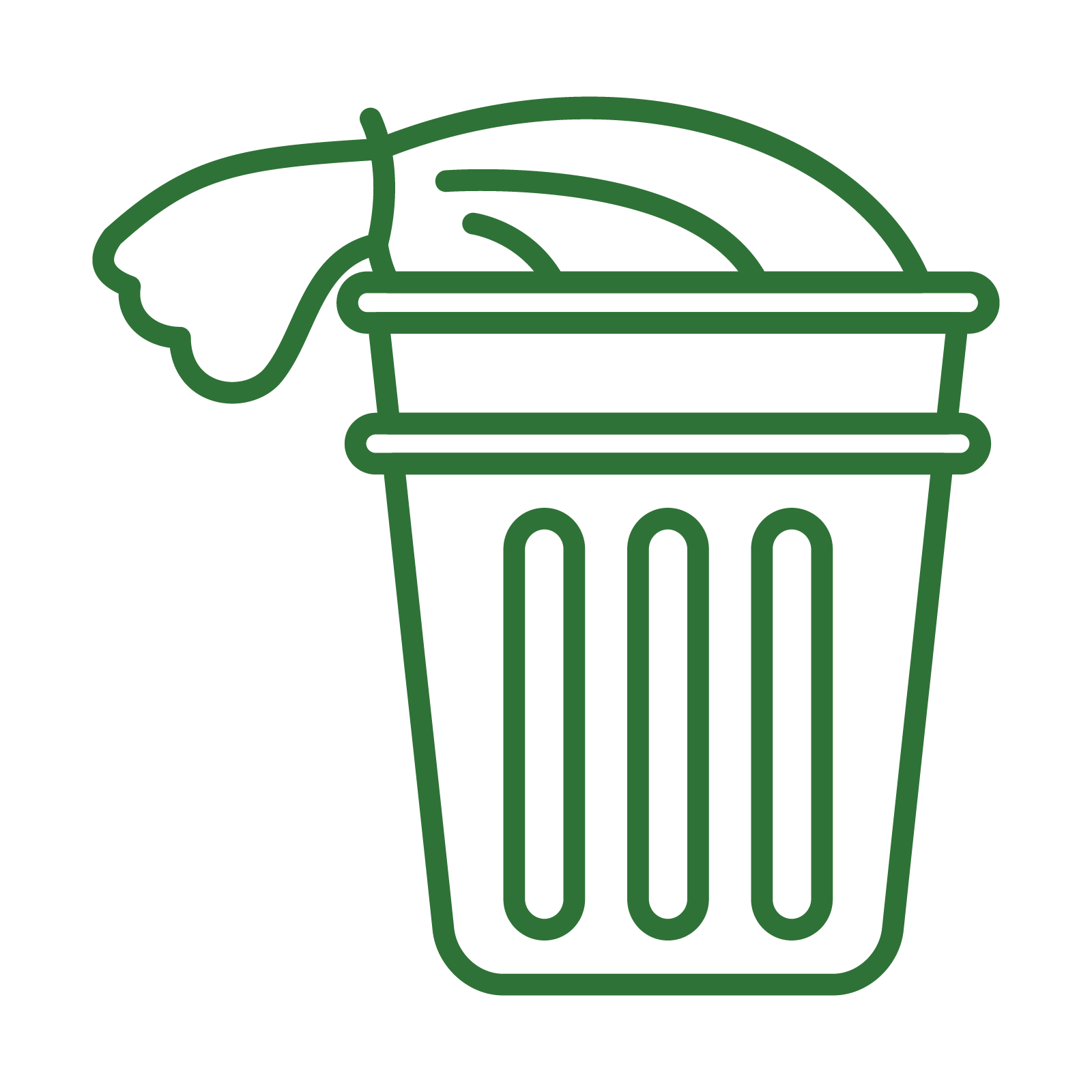 trash can with trash bag